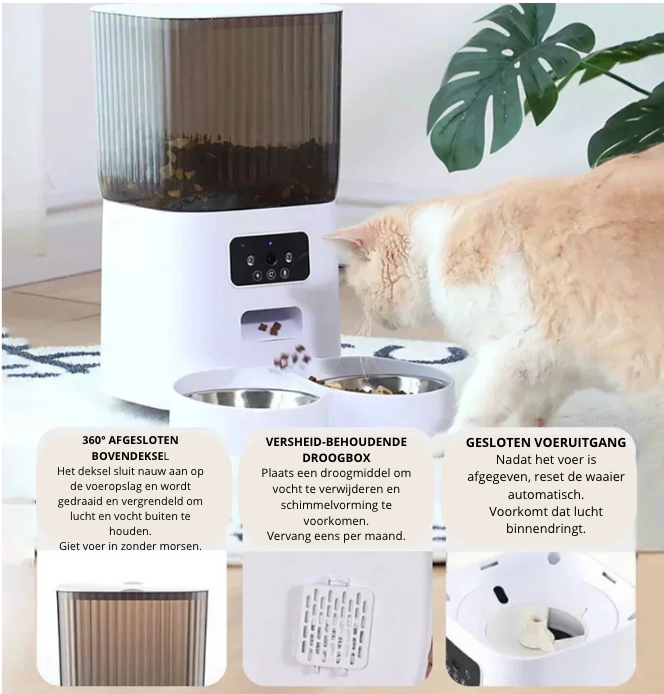TreatPeek - Slimme Automatische Dierenvoerbak met Camera